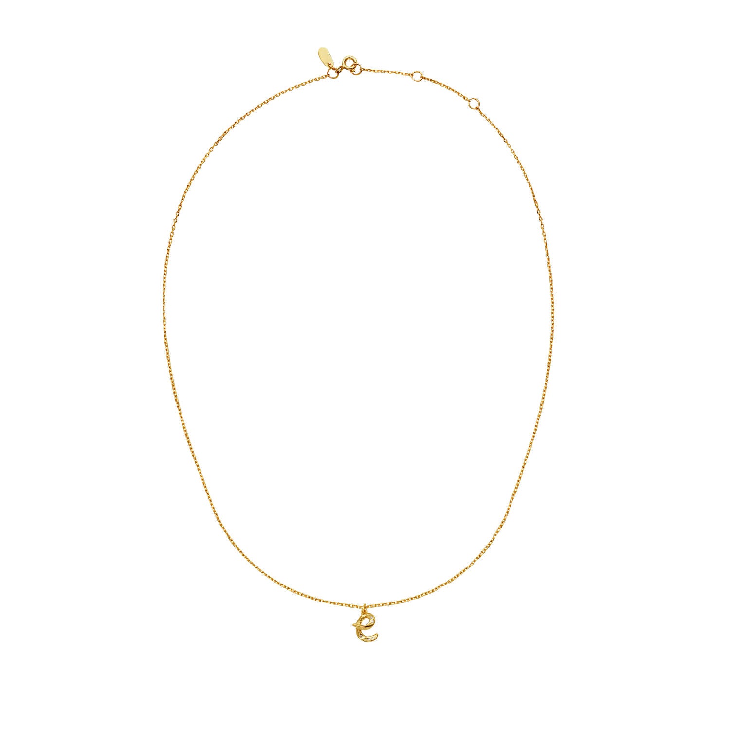 Alfabet halskæde - forgyldt